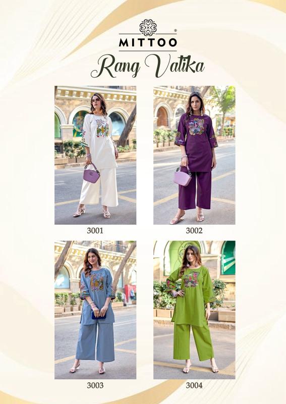 Mittoo rang vatika coord set wholesale women